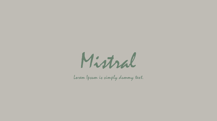 Example font Mistral #3