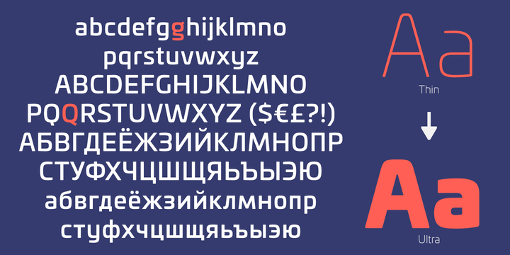 Example font Univia Pro #3