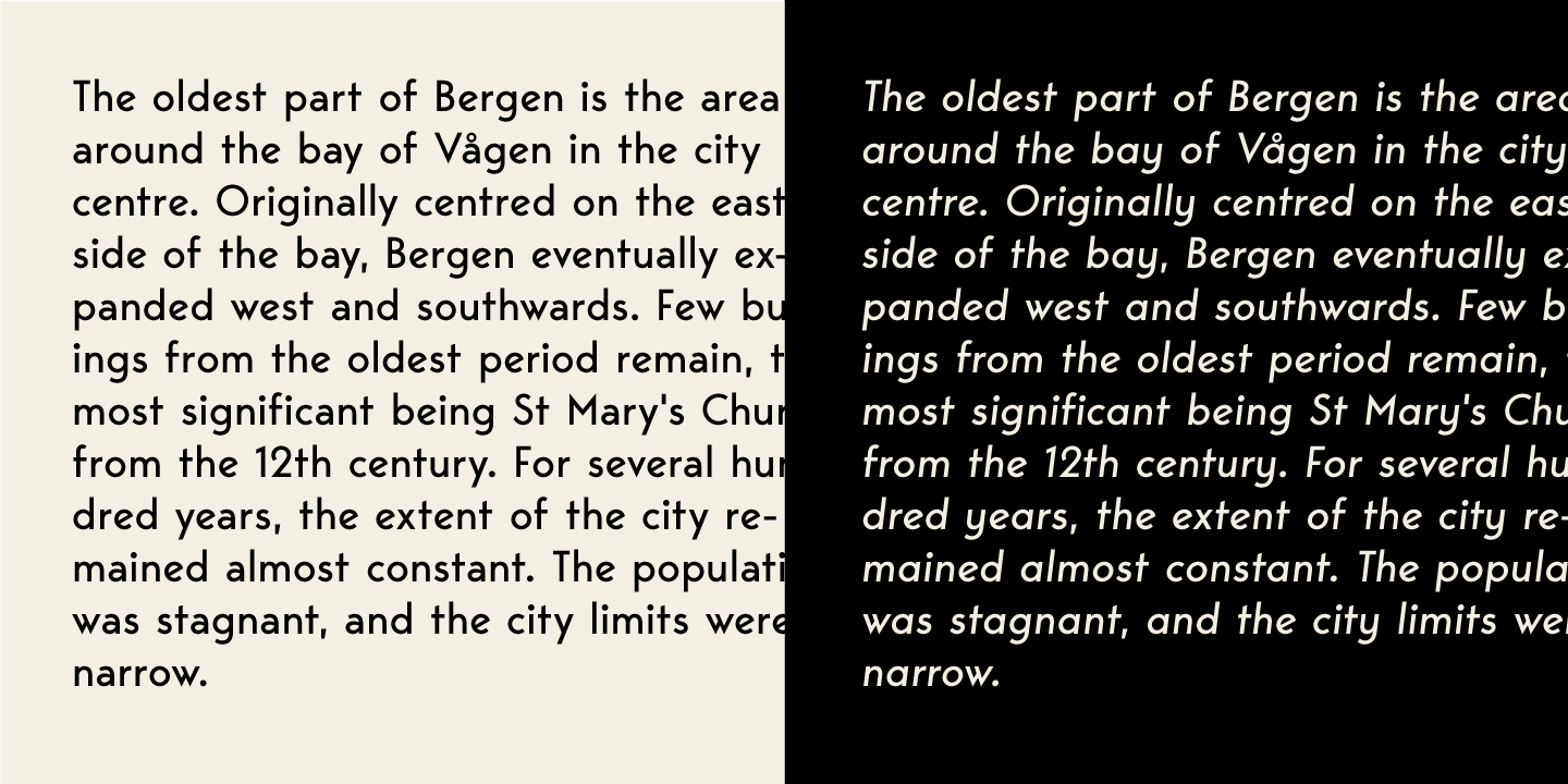 Example font Bergen Sans #3