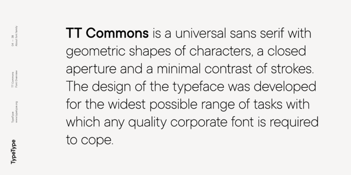 Example font TT Commons #4