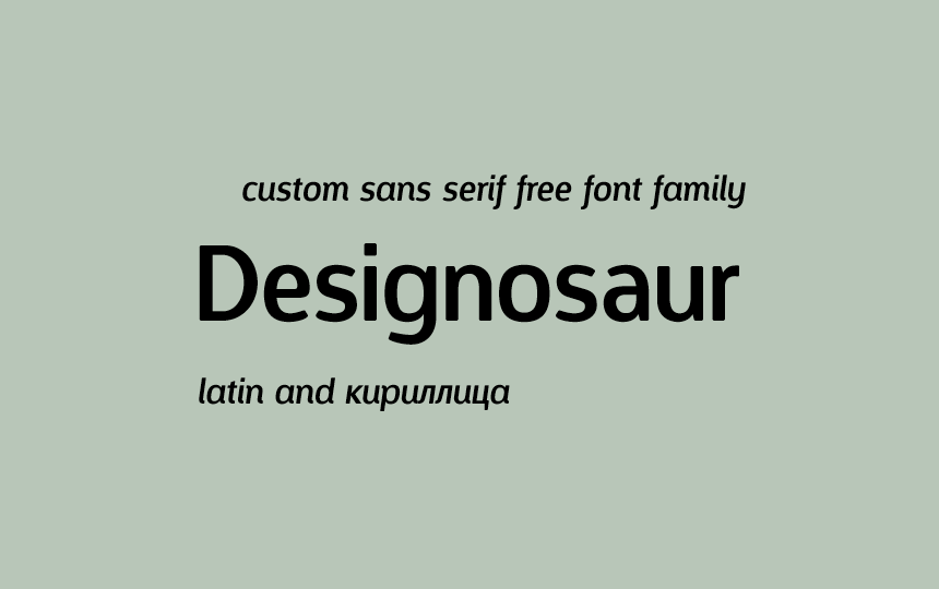 Example font Designosaur #3