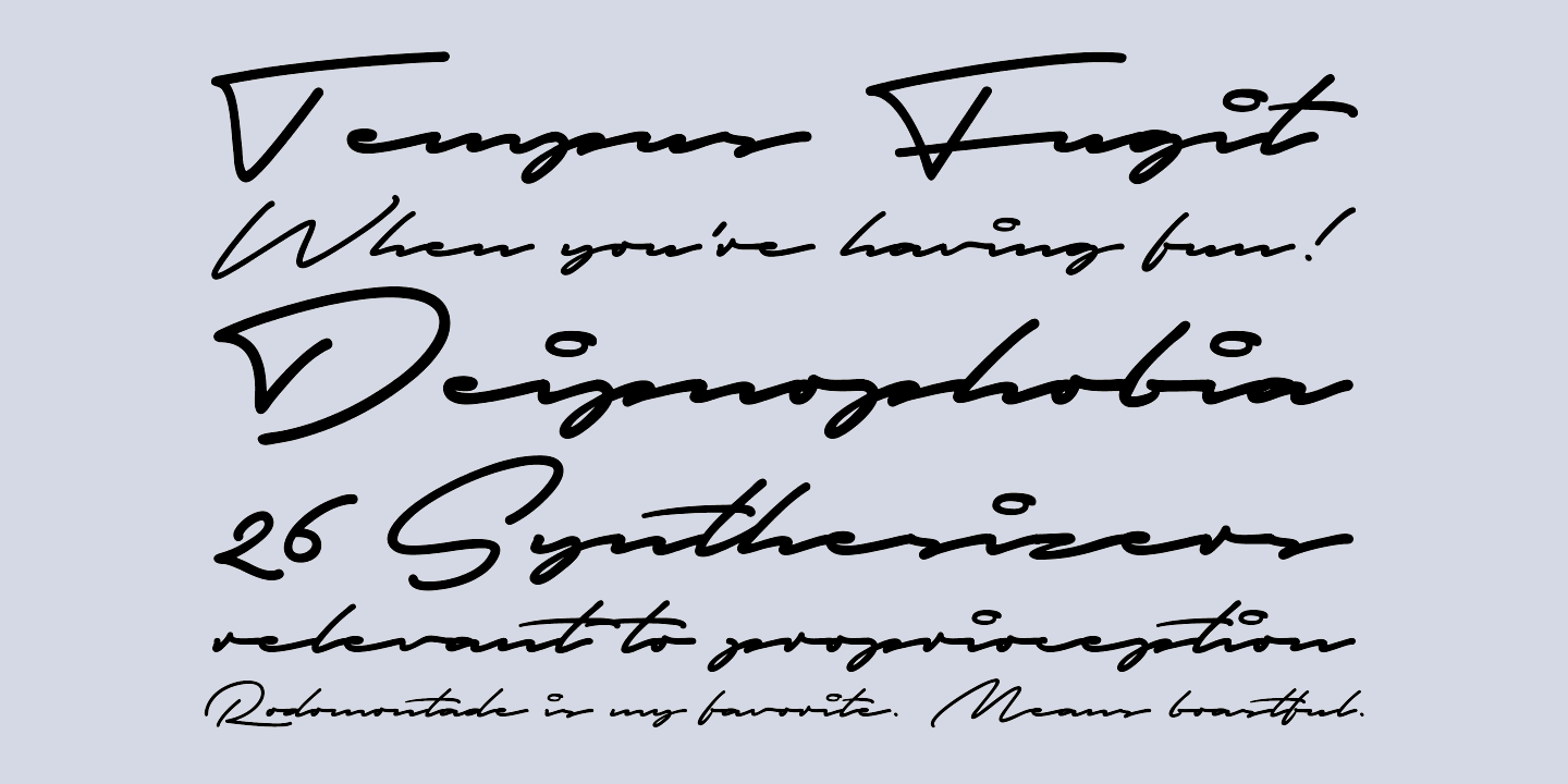 Example font Autograf #4