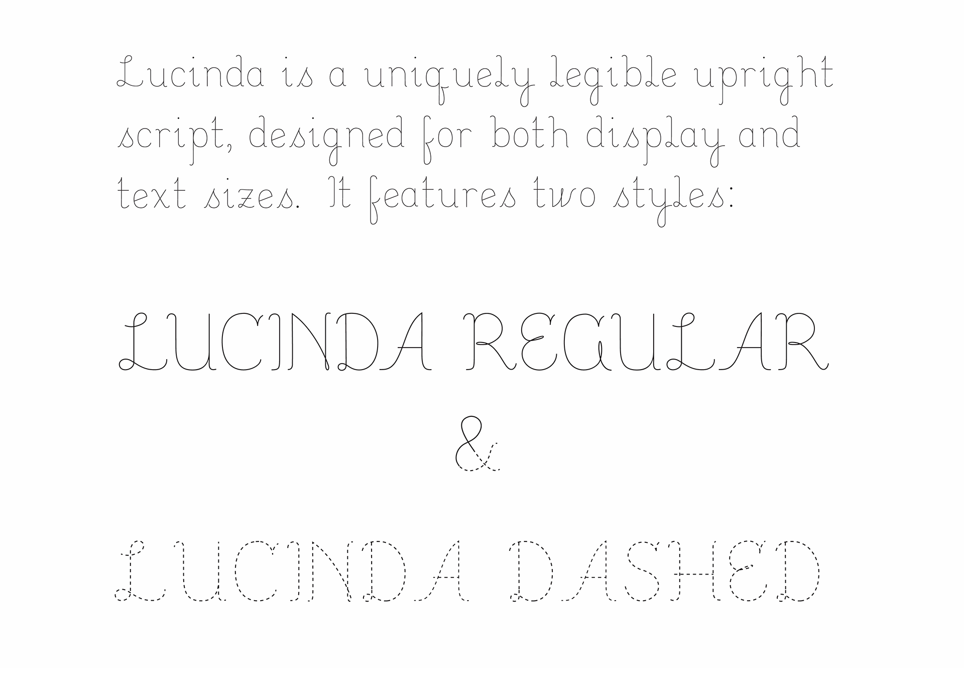 Example font Lucinda #5
