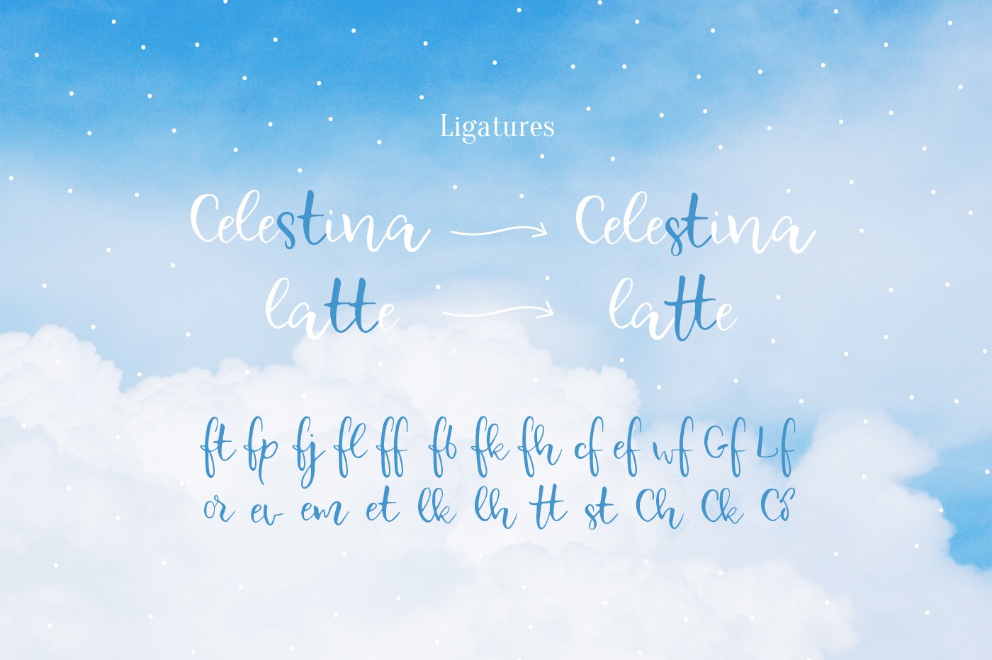 Example font Celestina #3