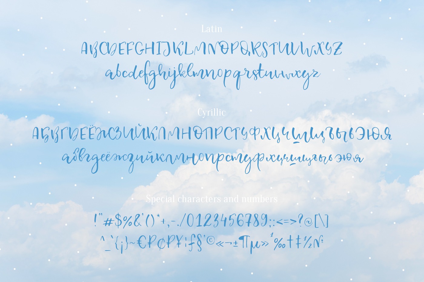 Example font Celestina #4