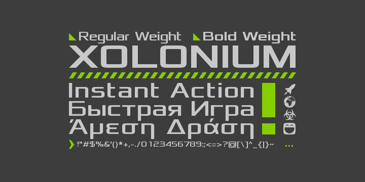 Example font Xolonium #4