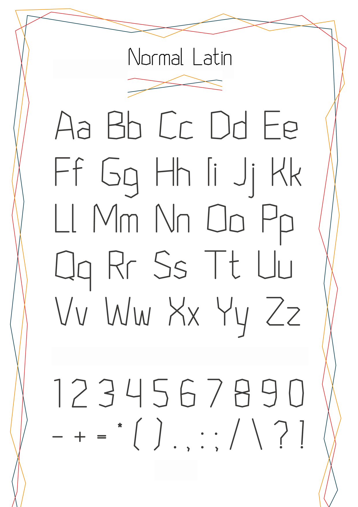 Example font Geometric Sculpture #5