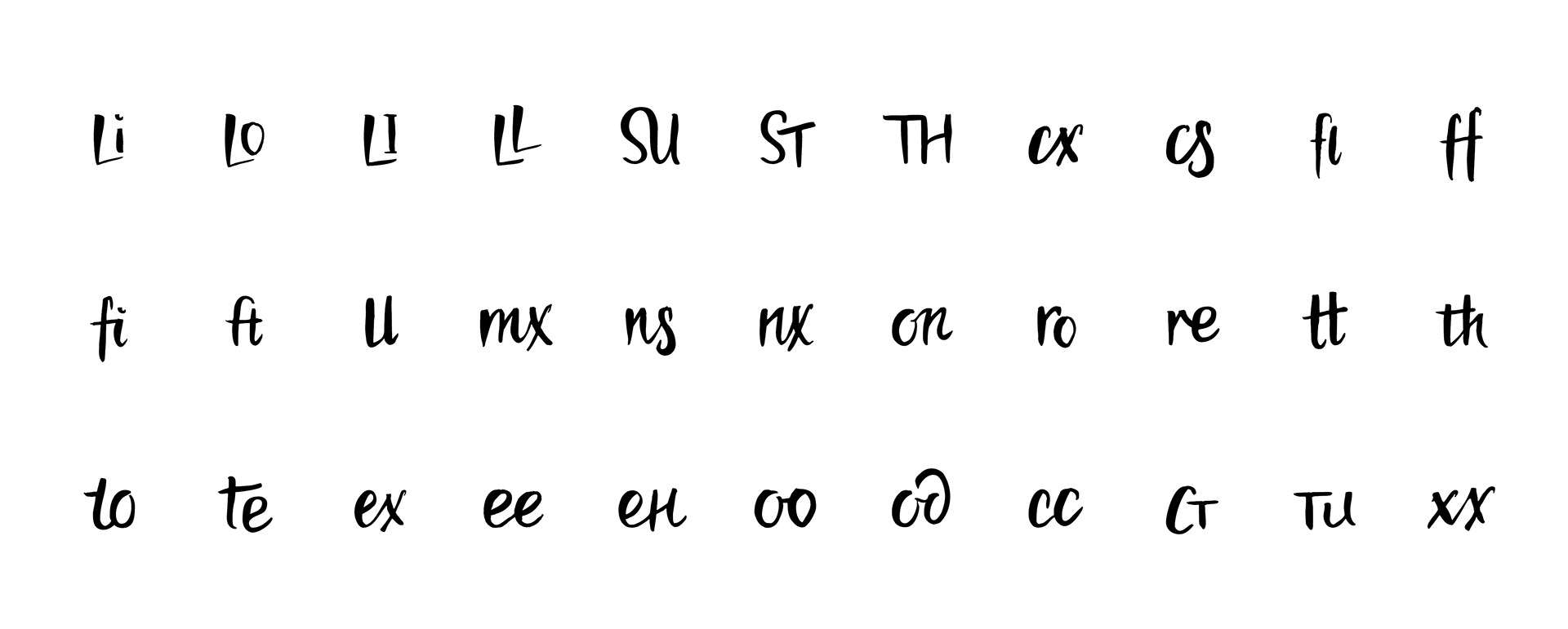 Example font kraM #5