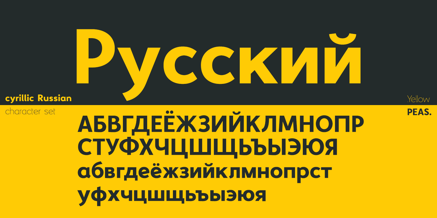 Example font Yellow Peas #3