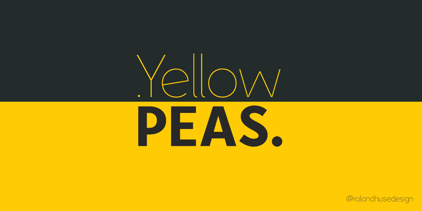 Example font Yellow Peas #4