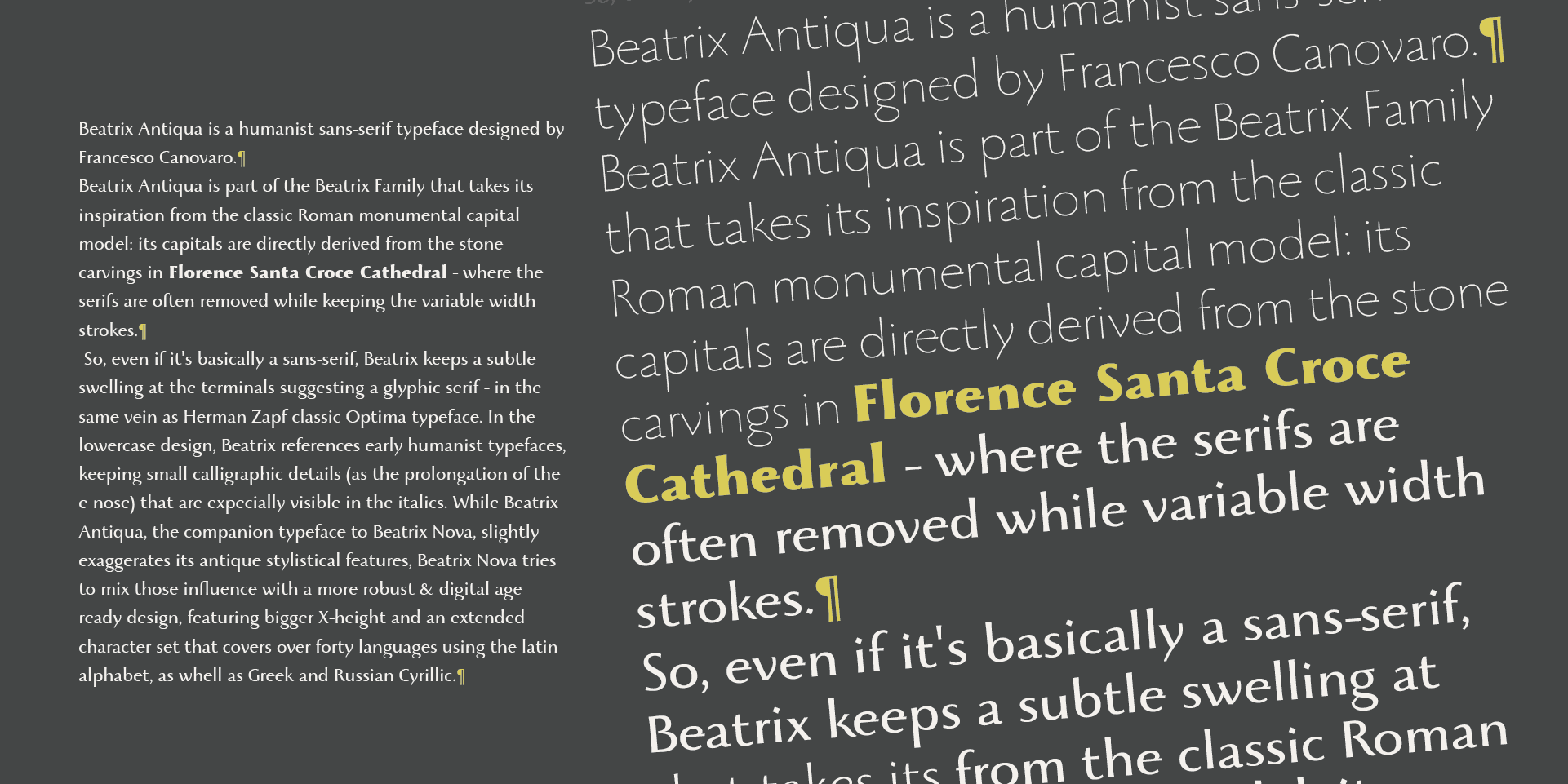 Example font Beatrix Antiqua #4