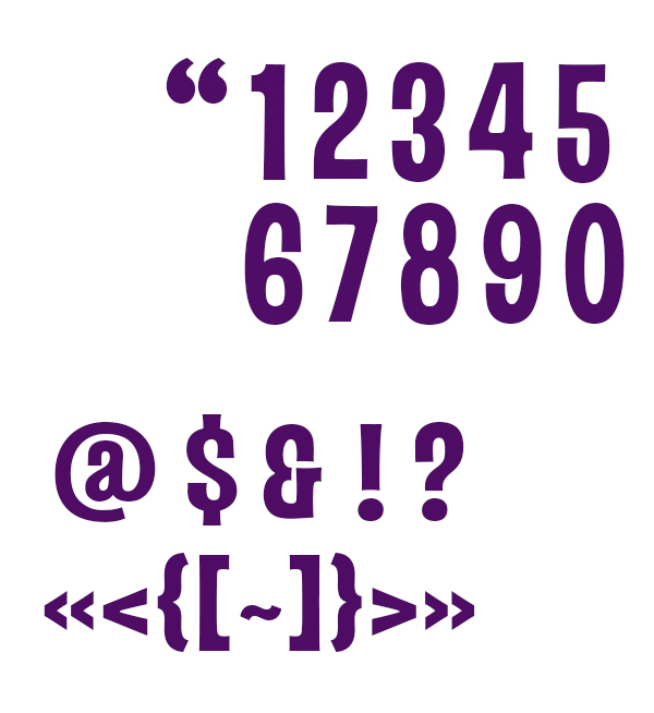 Example font Violet #3