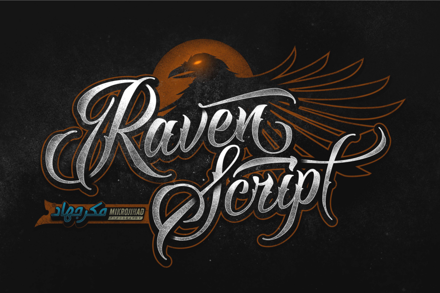 Example font Raven Script #4