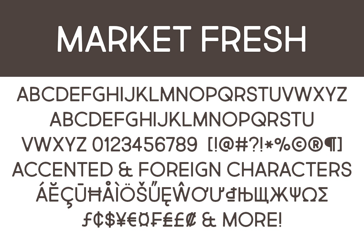 Example font Market Fresh #6