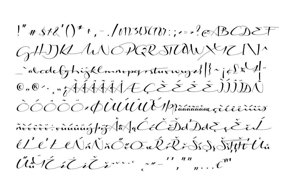 Example font Biloxi Calligraphy #2