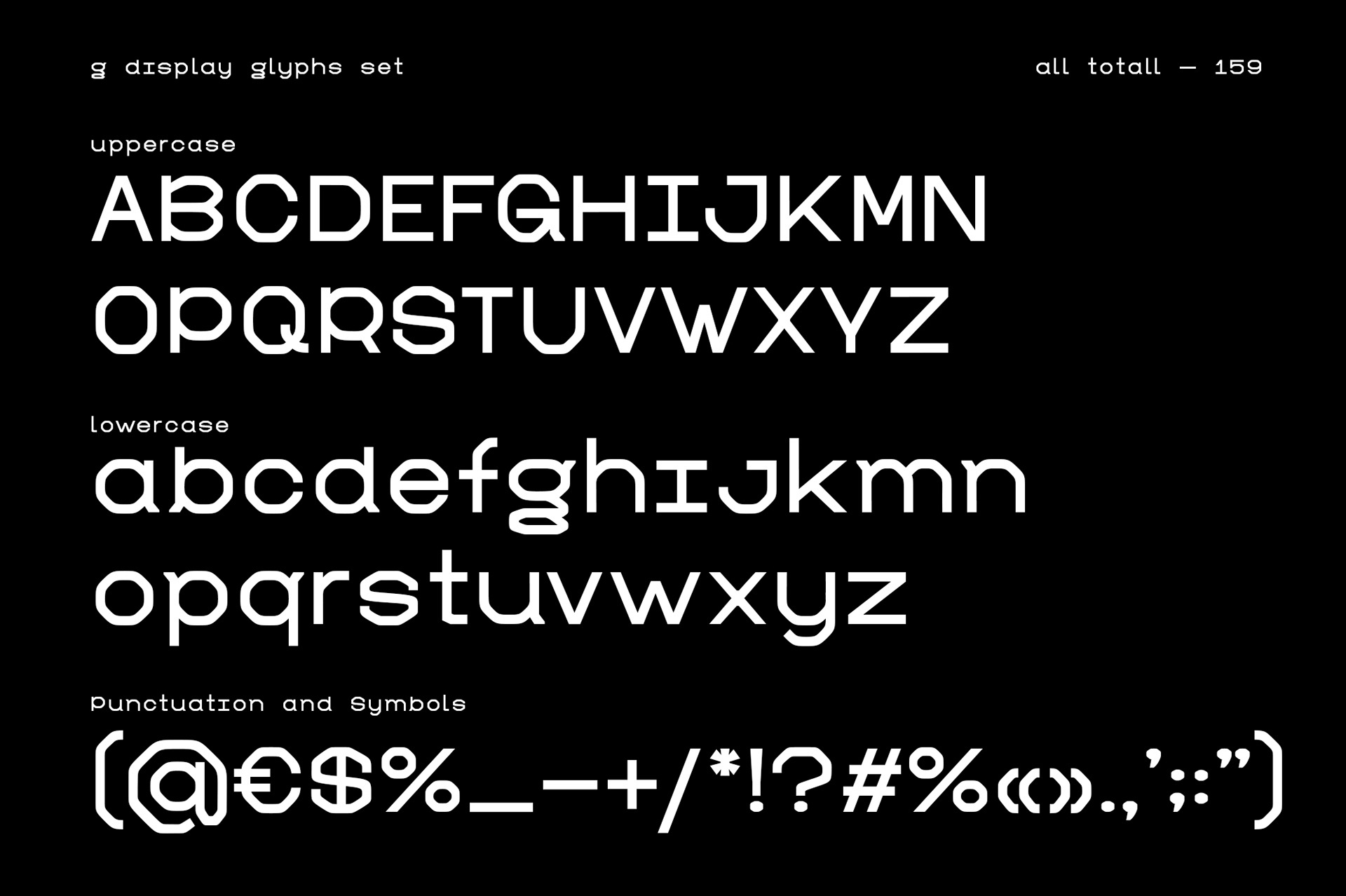 Example font G Display #3