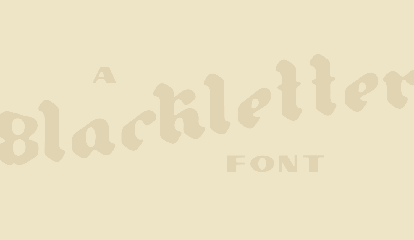 Example font Gutenberg Blackletter & Pilsner #5