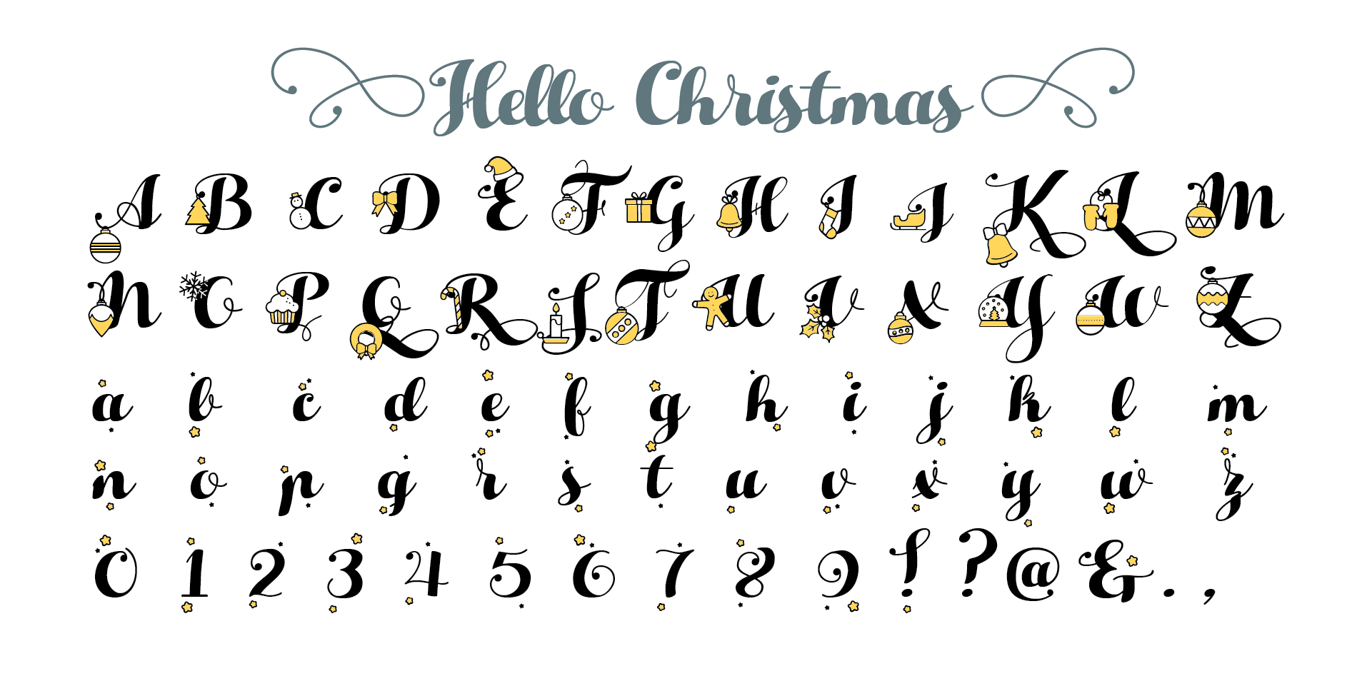 Example font Hello Christmas #5