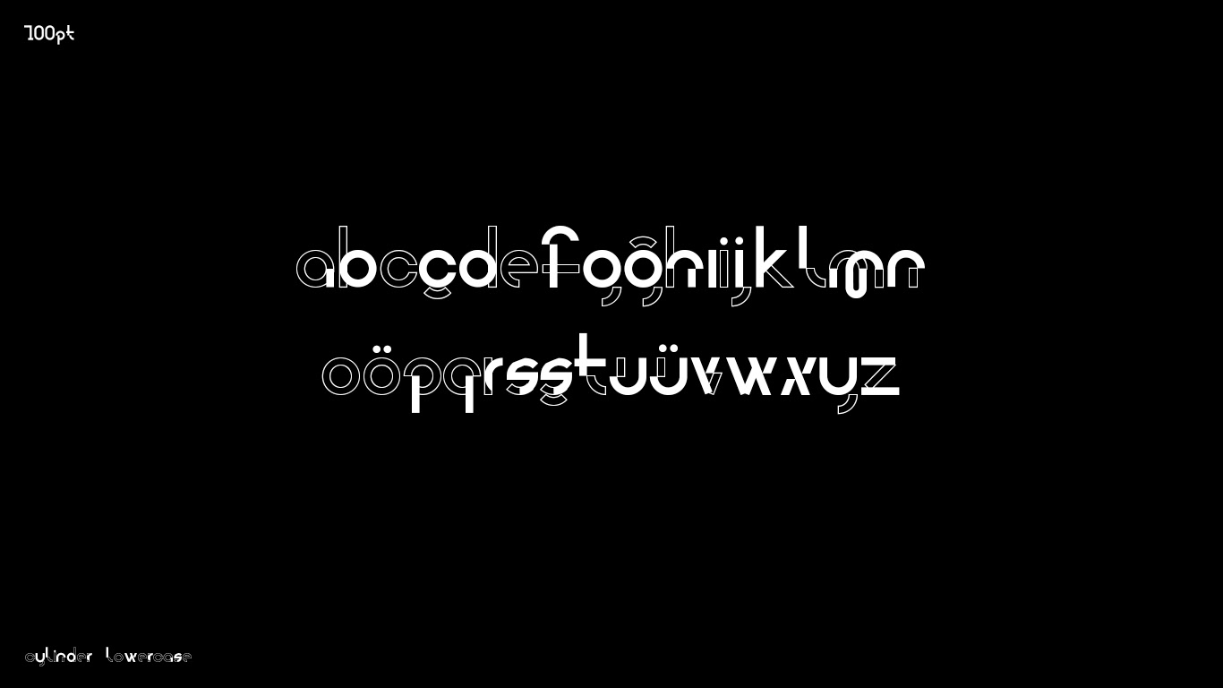 Example font Cylinder #3