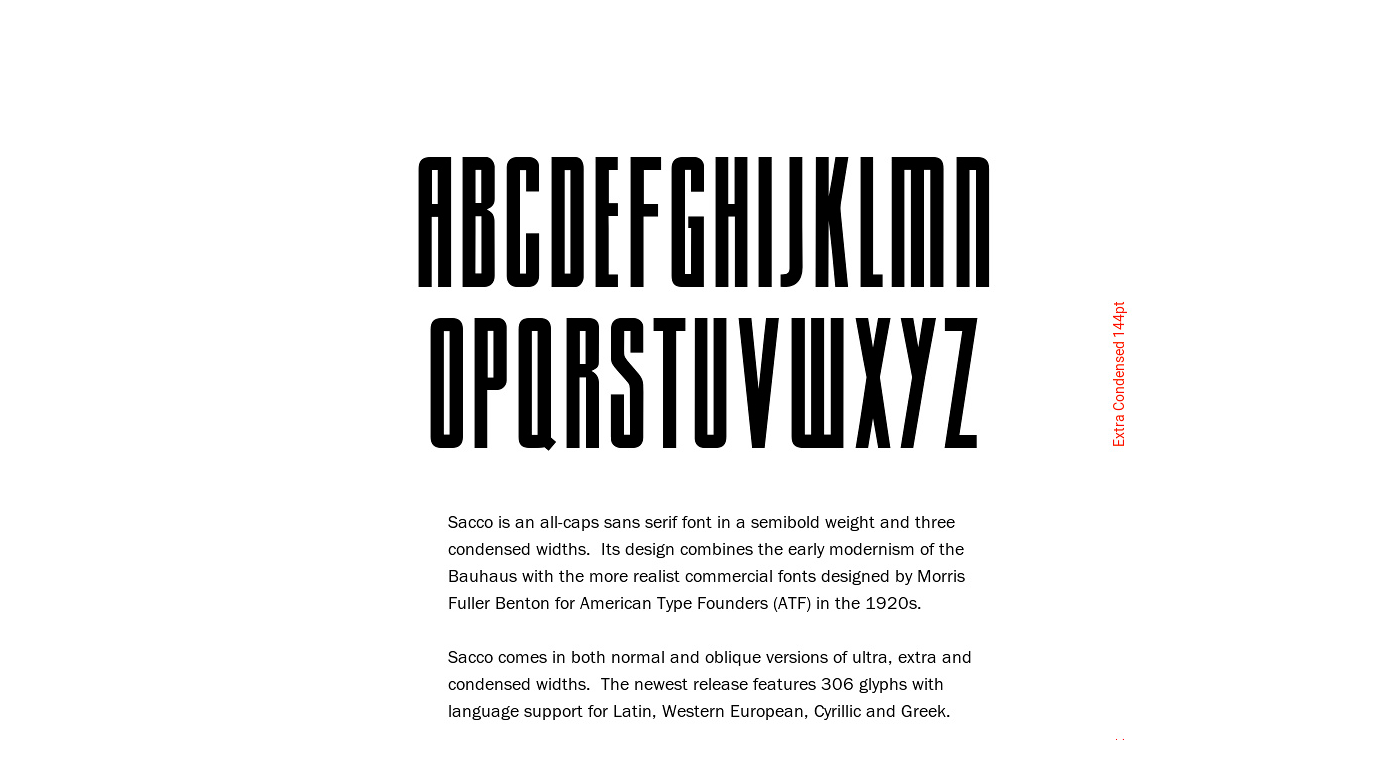 Example font Sacco #5