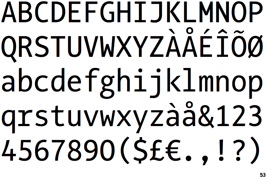 Example font Roboto Mono #2