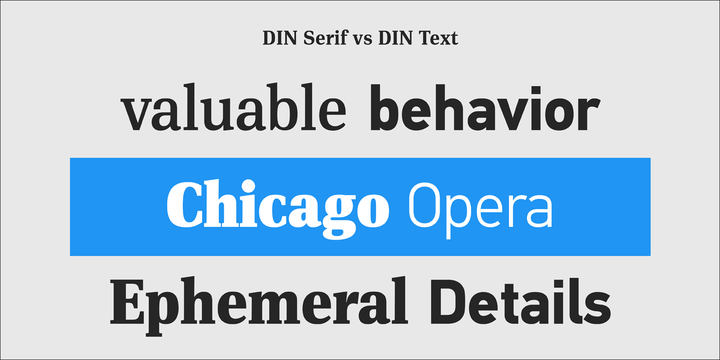 Example font PF DIN Serif #3