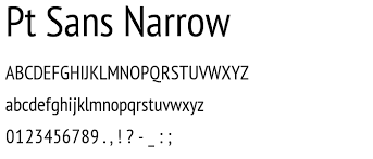 Example font PT Sans Narrow #2