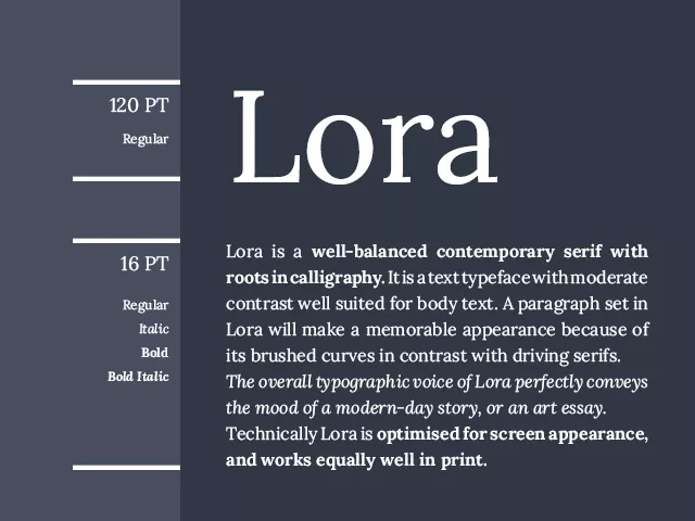 Example font Lora #2