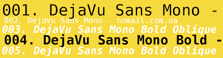 Example font Dejavu Sans Mono #5