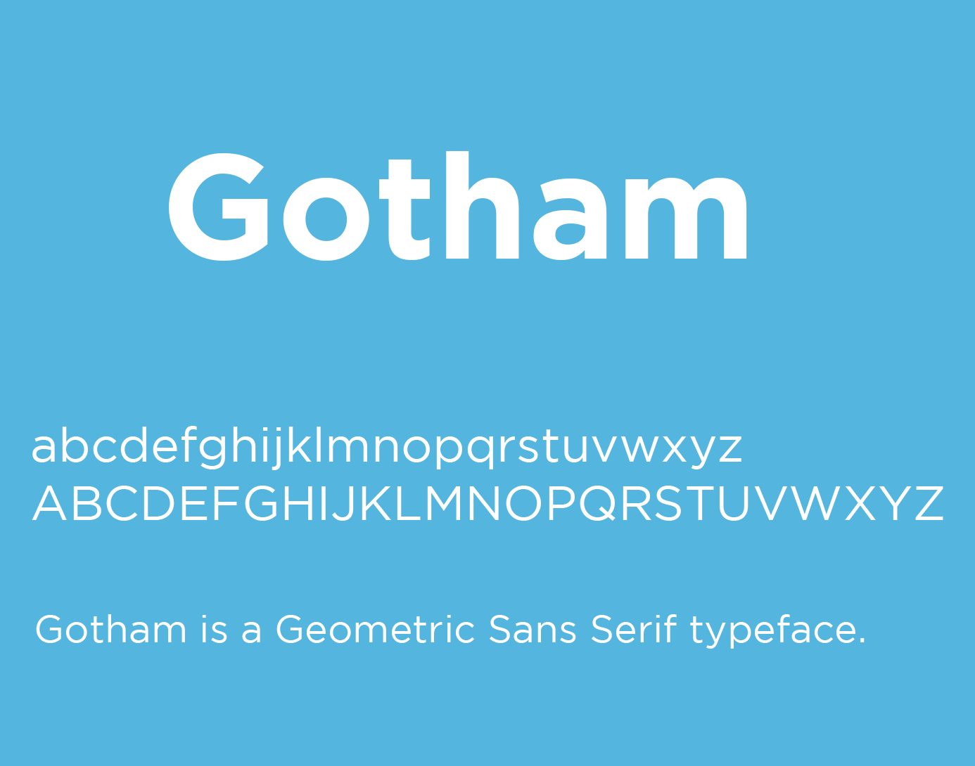 Example font Gotham #2