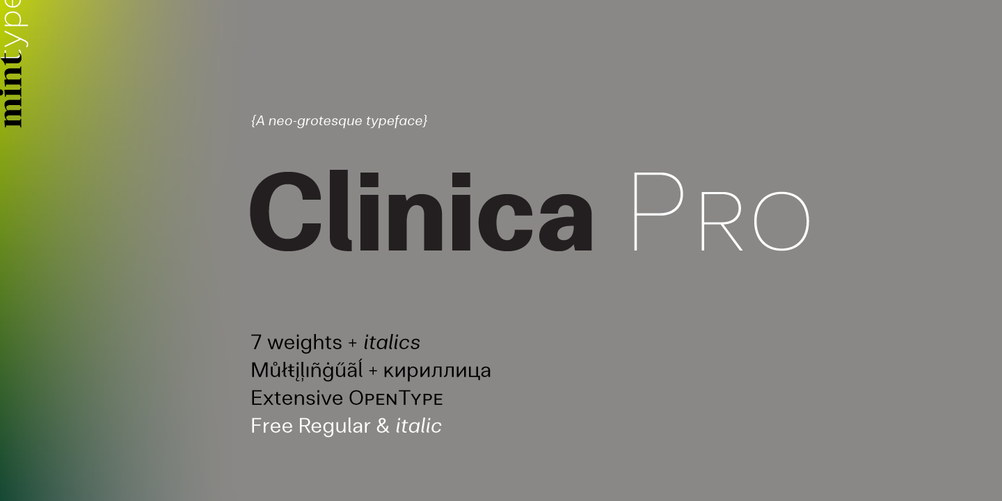 Example font Clinica Pro #2