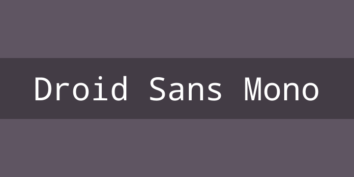 Example font Droid  Sans Mono #2