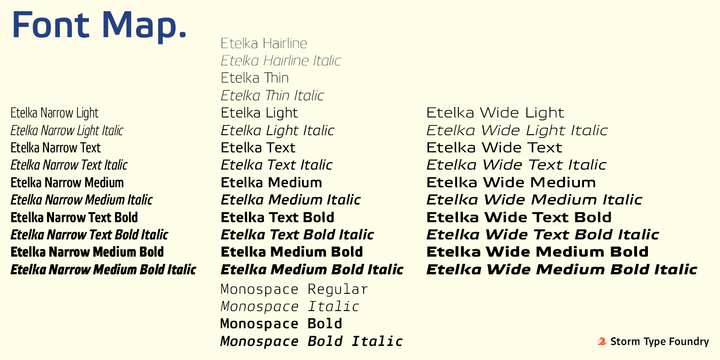 Example font Etelka #3