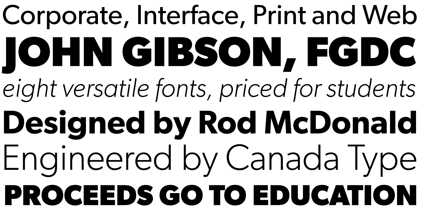 Example font Gibson #4