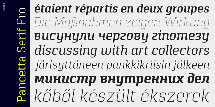 Example font Pancetta Serif Pro #4