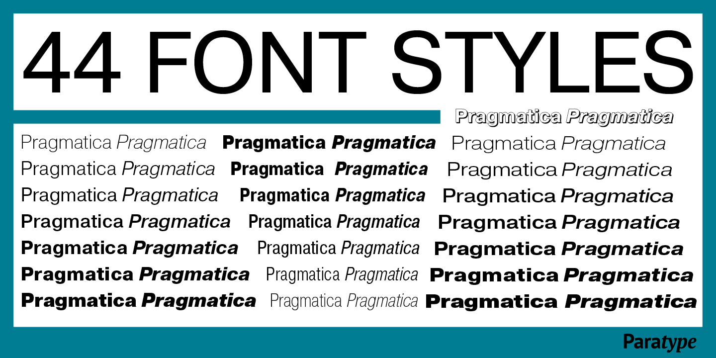 Example font Pragmatica #4