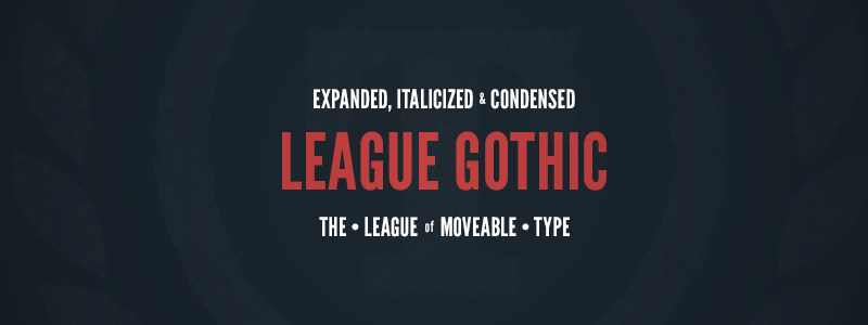 Example font League Gothic #2