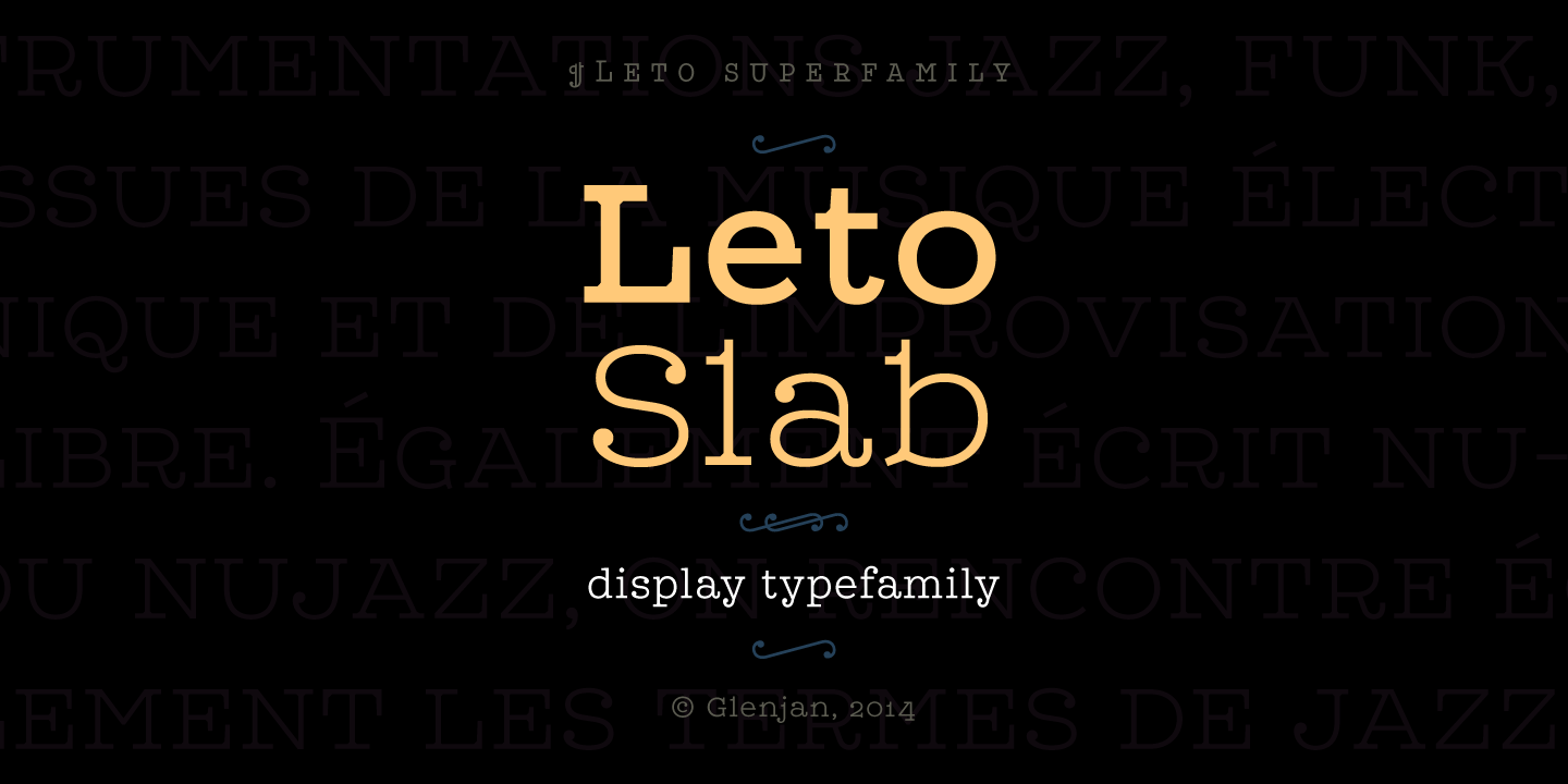 Example font Leto Slab Condensed #3