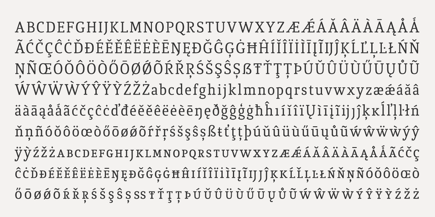 Example font Quiroga Serif Pro #5