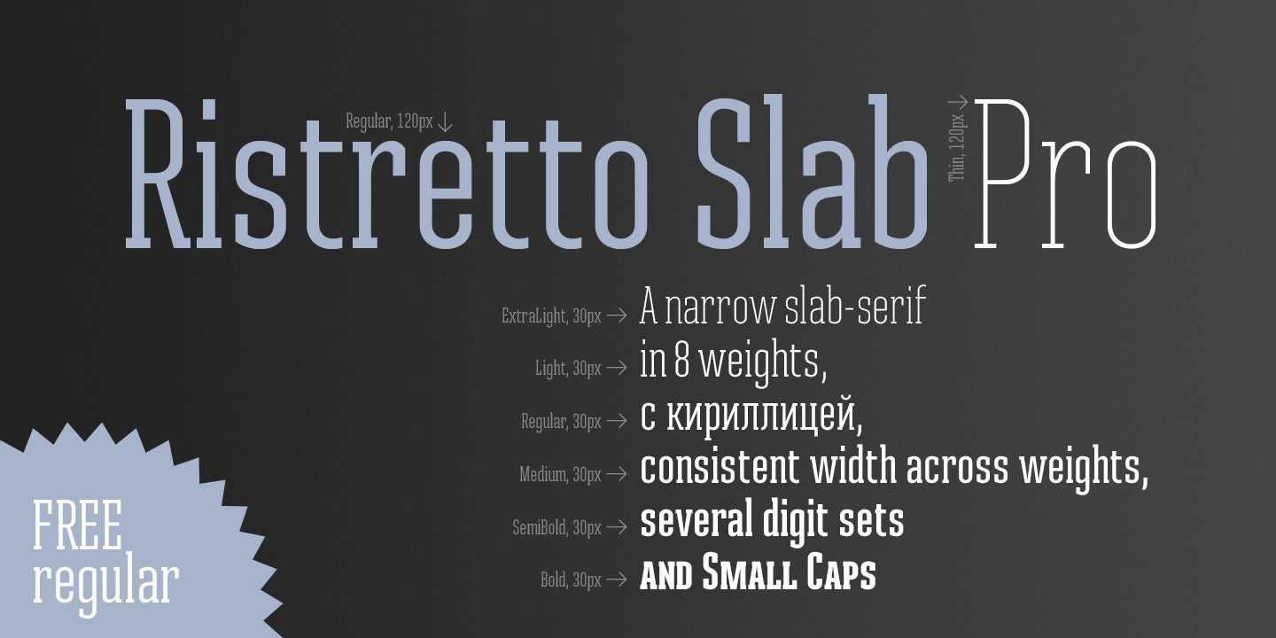 Example font Ristretto Slab Pro #4