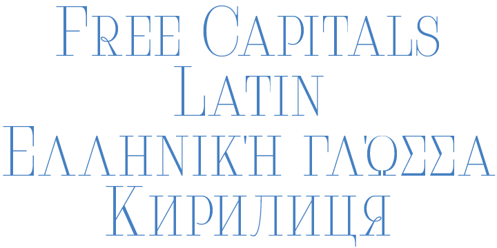 Example font Serifiqo 4F Free Capitals #4