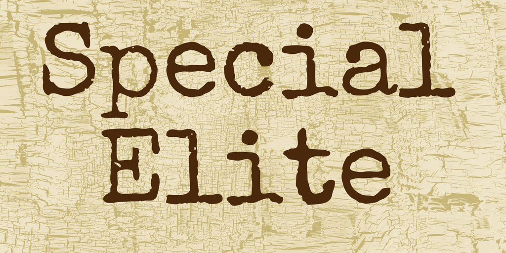 Example font Special Elite #2