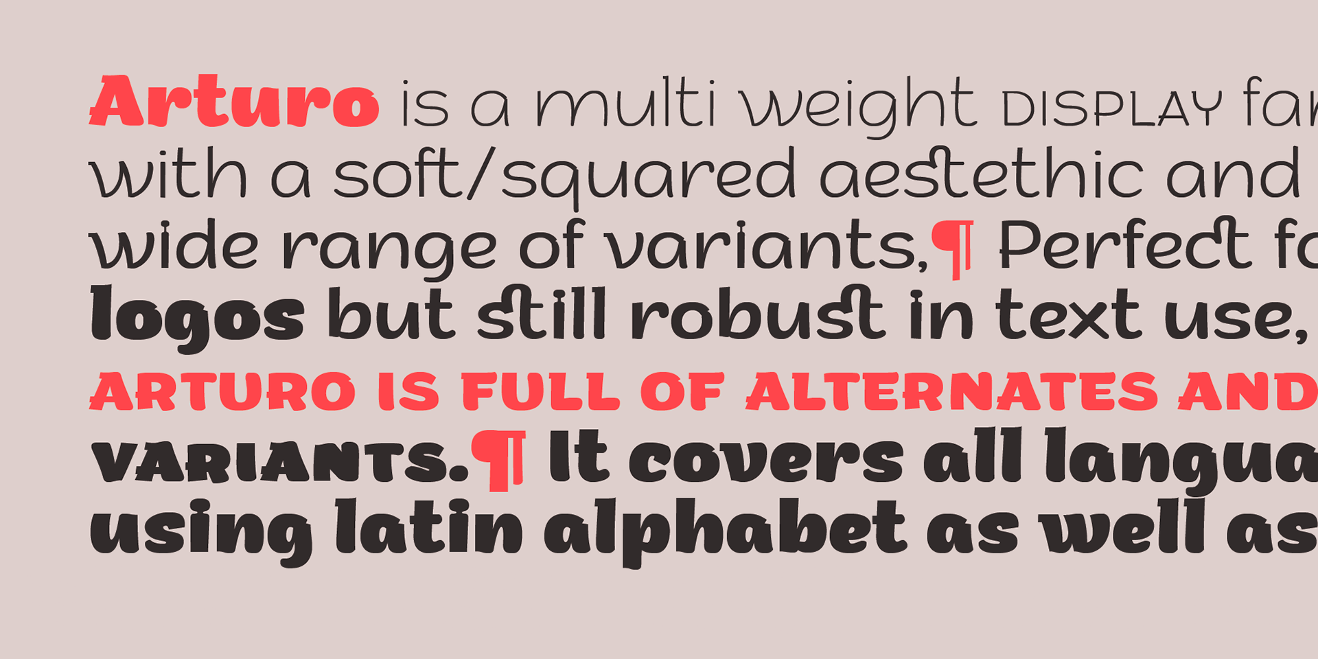 Example font Arturo #4