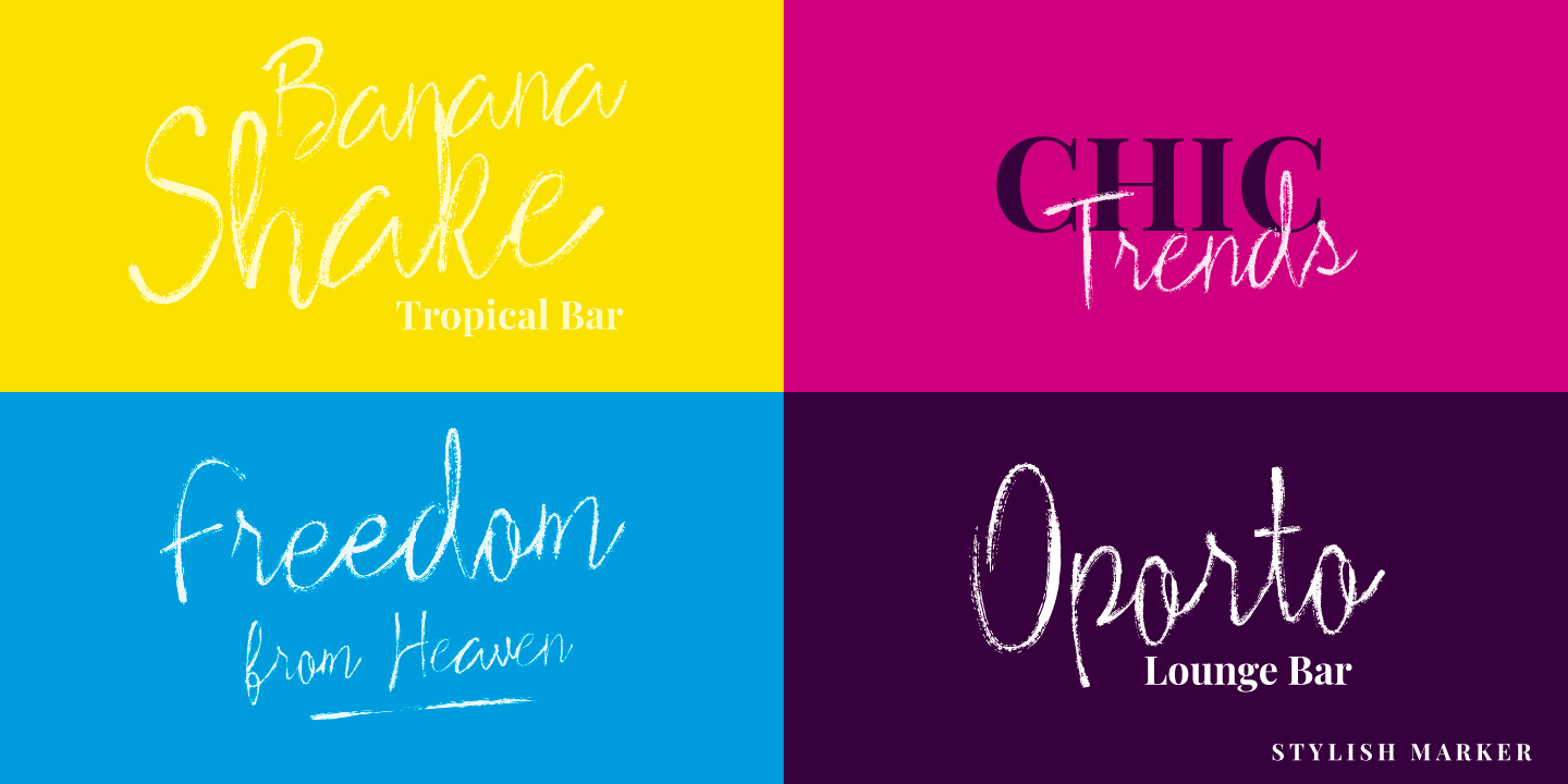 Example font Stylish Marker #3