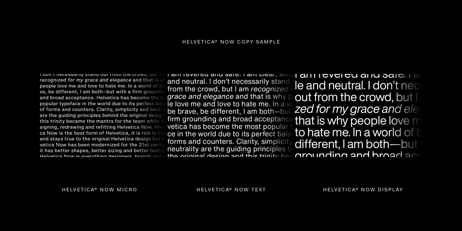 Example font Helvetica Now Display #2