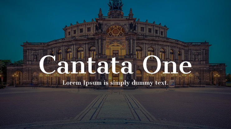 Example font Cantata One #2
