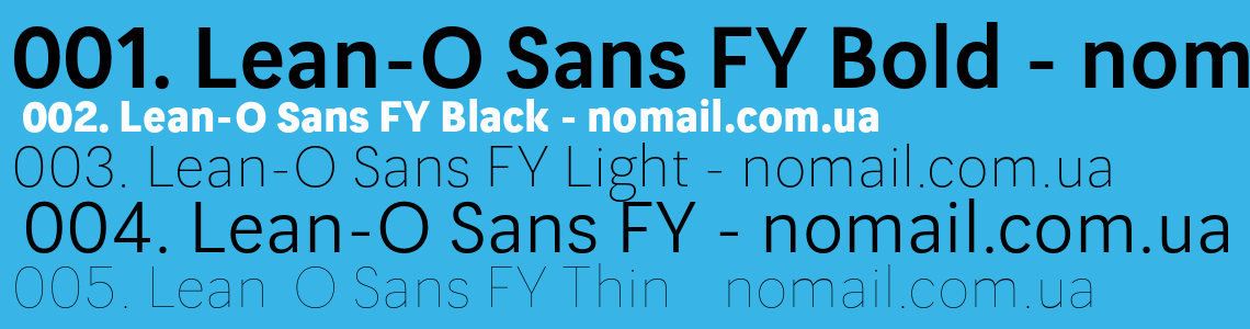 Example font Lean O FY #2
