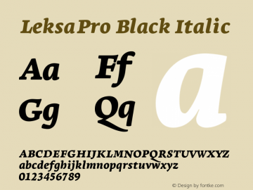 Example font Leksa Pro #2