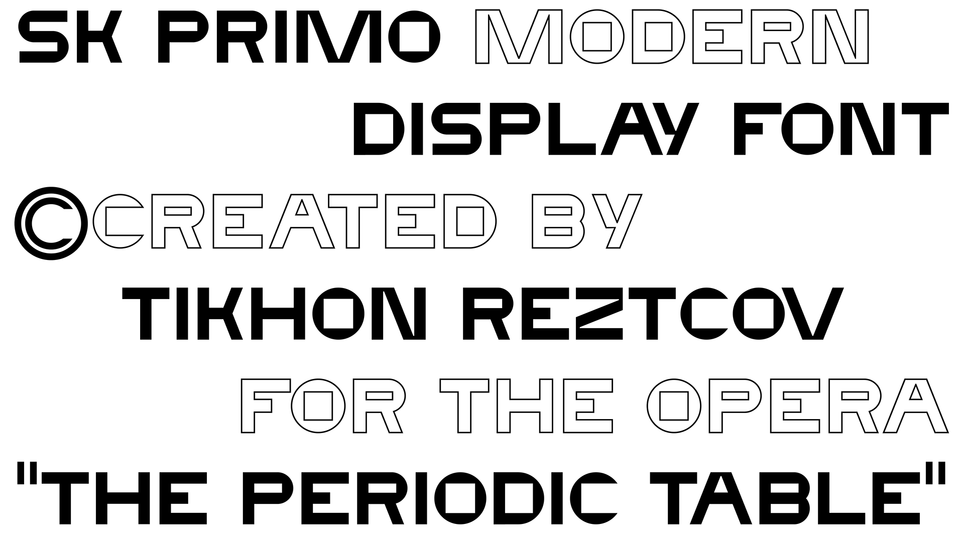 Example font SK Primo #2