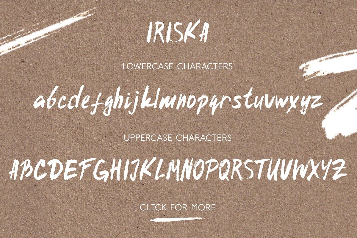 Example font Iriska Brush #5
